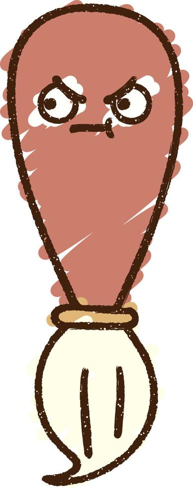Paint Brush Chalk Drawing vector