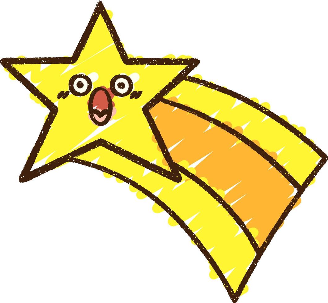 Shooting Star Chalk Drawing vector