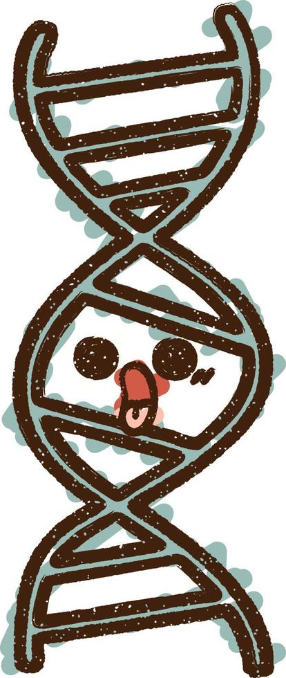 DNA Chalk Drawing vector