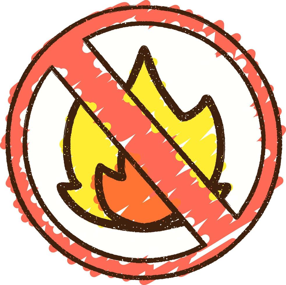 No Fires Chalk Drawing vector
