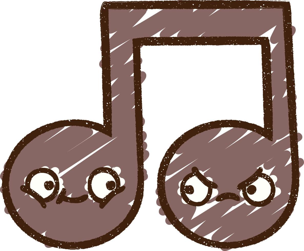 Music Note Chalk Drawing vector