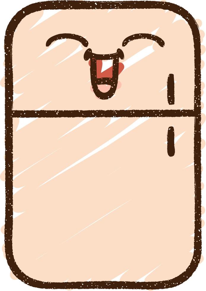Refrigerator Chalk Drawing vector