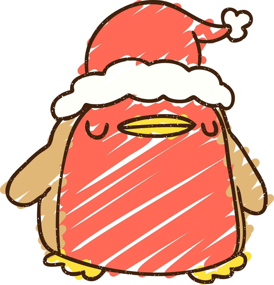 Christmas Penguin Chalk Drawing 9736861 Vector Art at Vecteezy