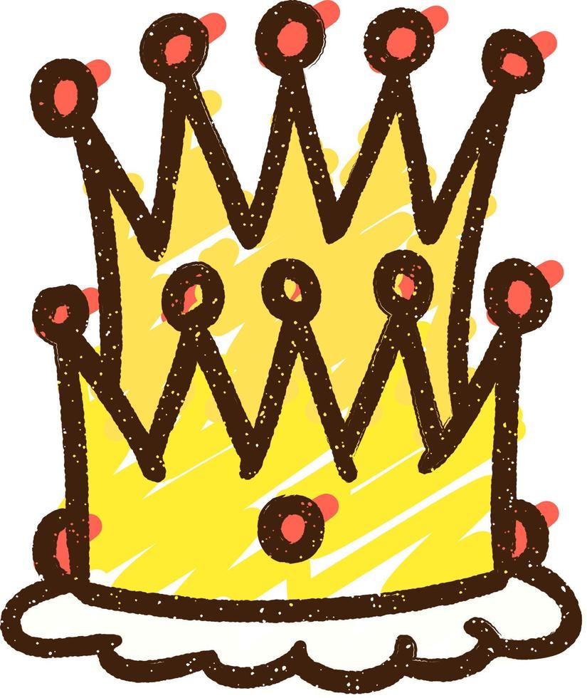 Fancy Crown Chalk Drawing vector