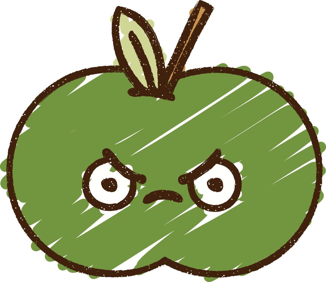Apple Chalk Drawing vector