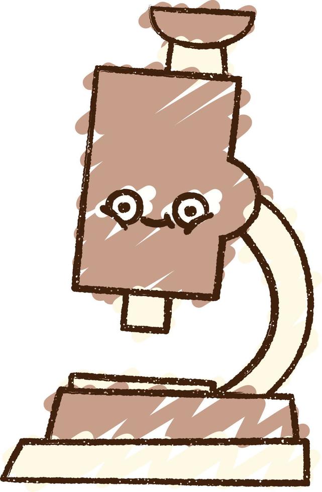 Microscope Chalk Drawing vector