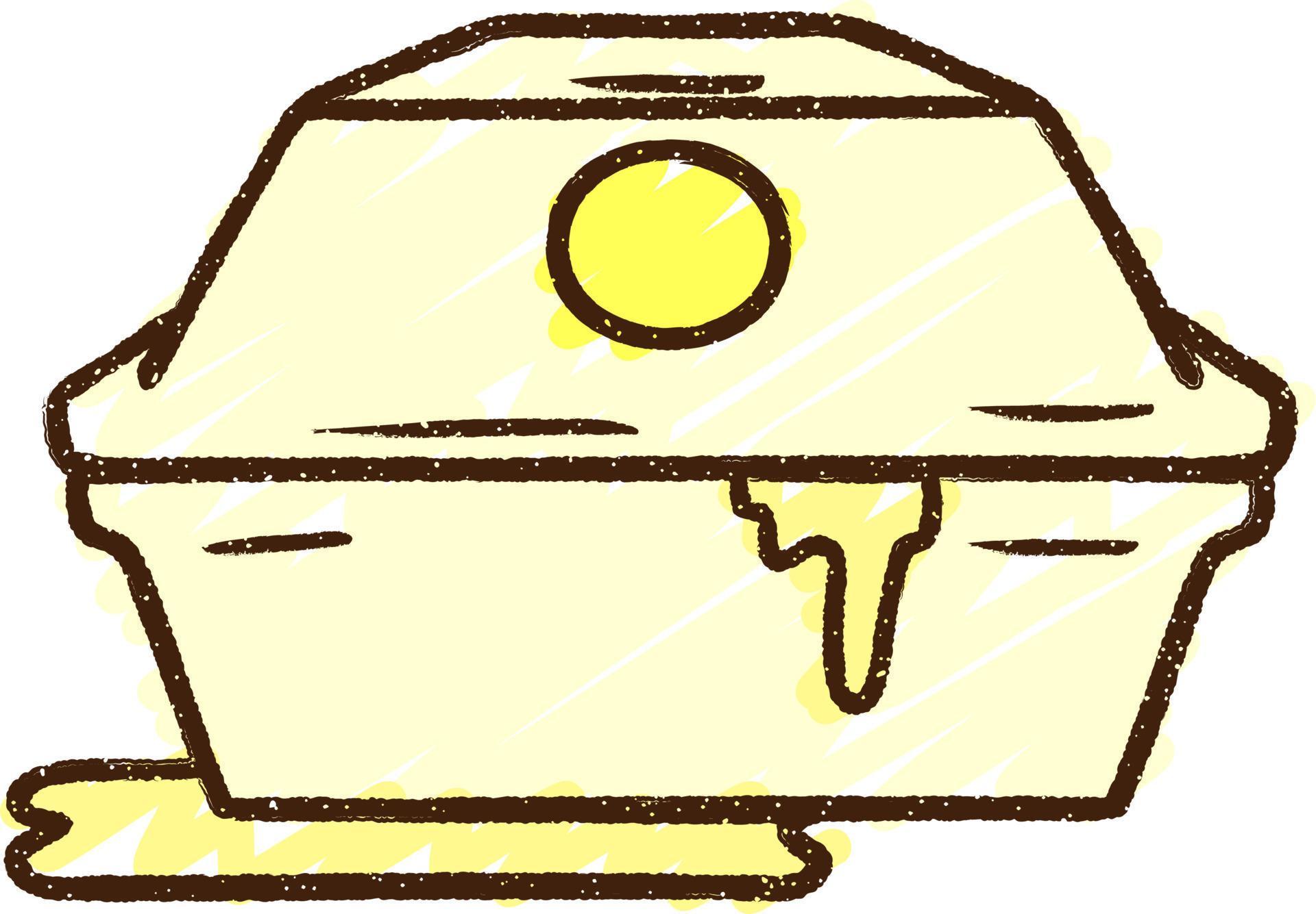 Takeout Box Chalk Drawing 9736935 Vector Art at Vecteezy