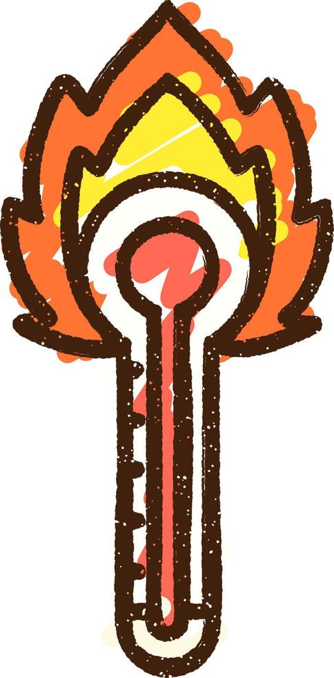 Hot Temperature Chalk Drawing vector