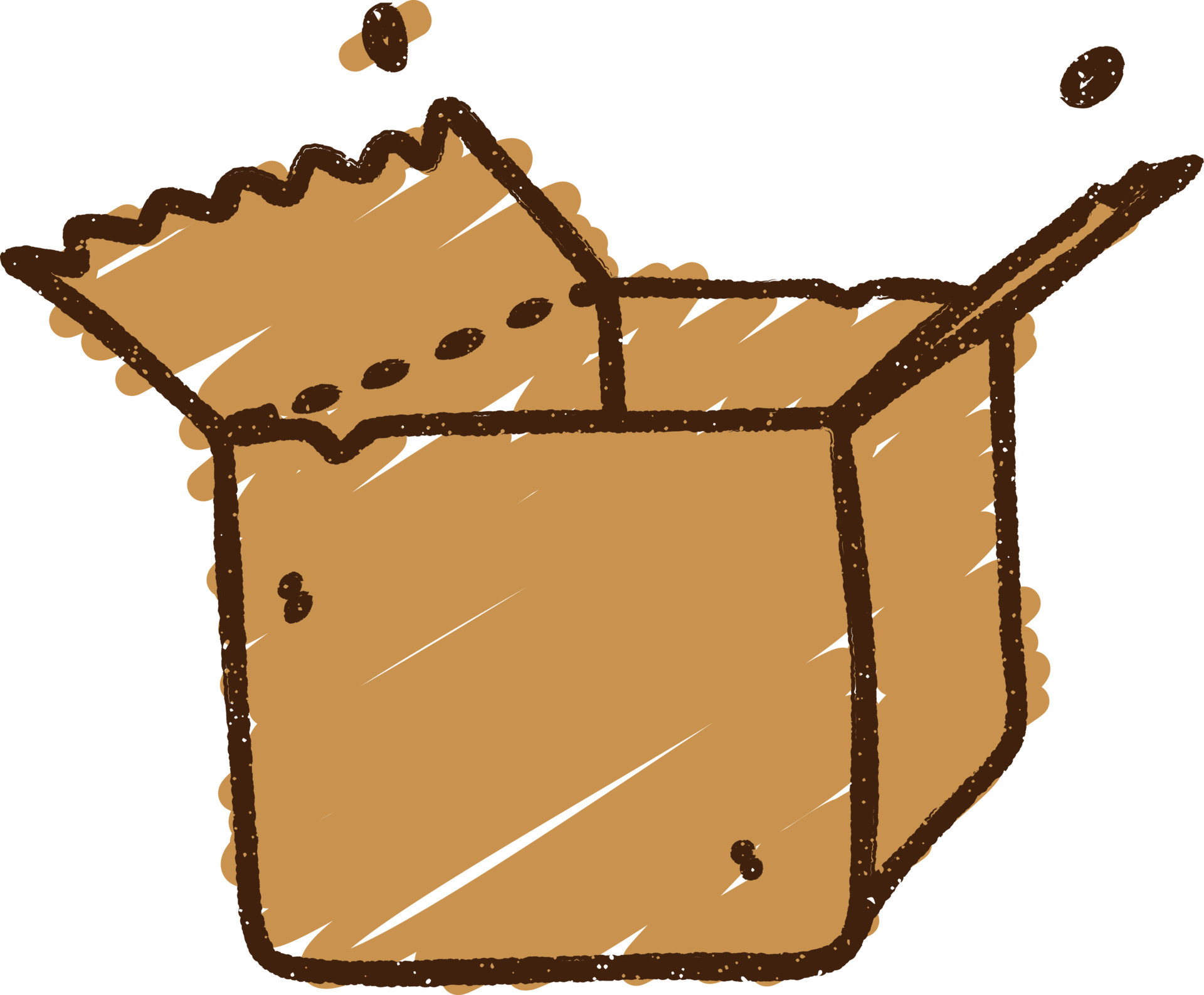 Open Box Chalk Drawing 9736944 Vector Art at Vecteezy