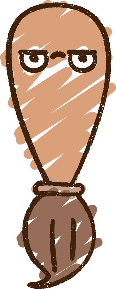 Paintbrush Chalk Drawing vector