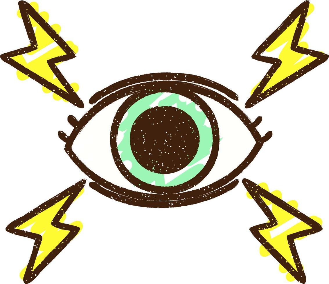 dibujo de tiza de ojo oculto vector