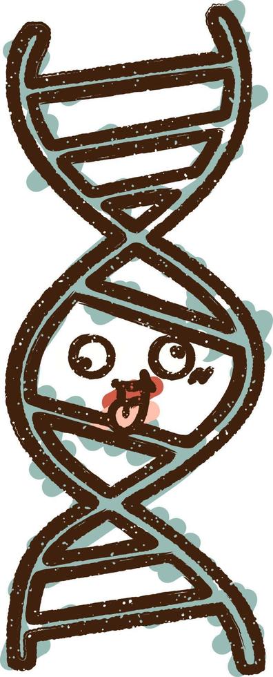 DNA Chalk Drawing vector