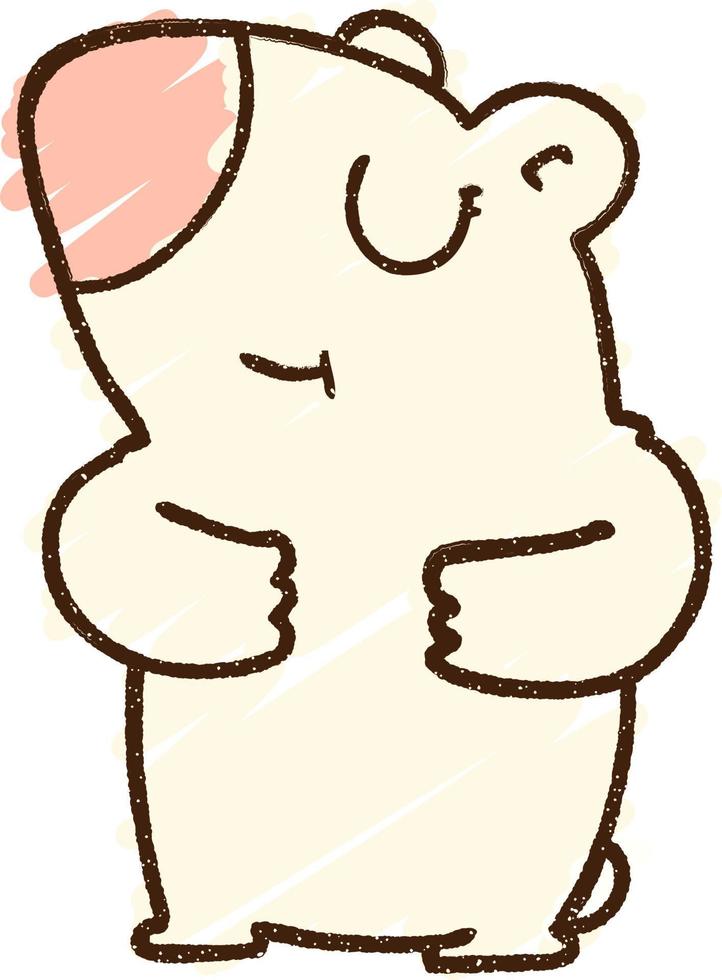 Polar Bear Chalk Drawing vector