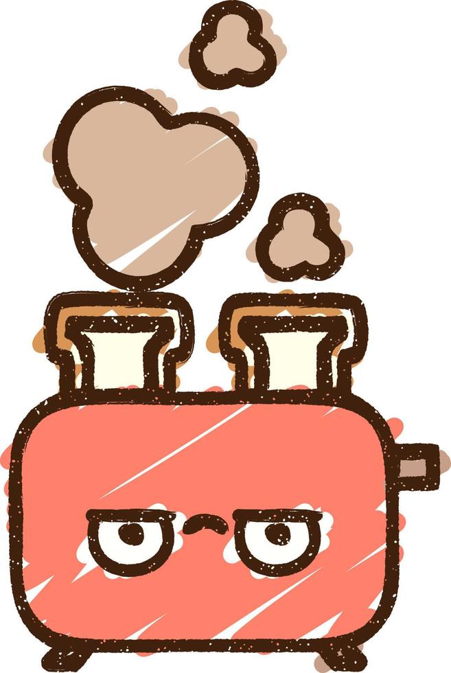 Toaster Chalk Drawing vector