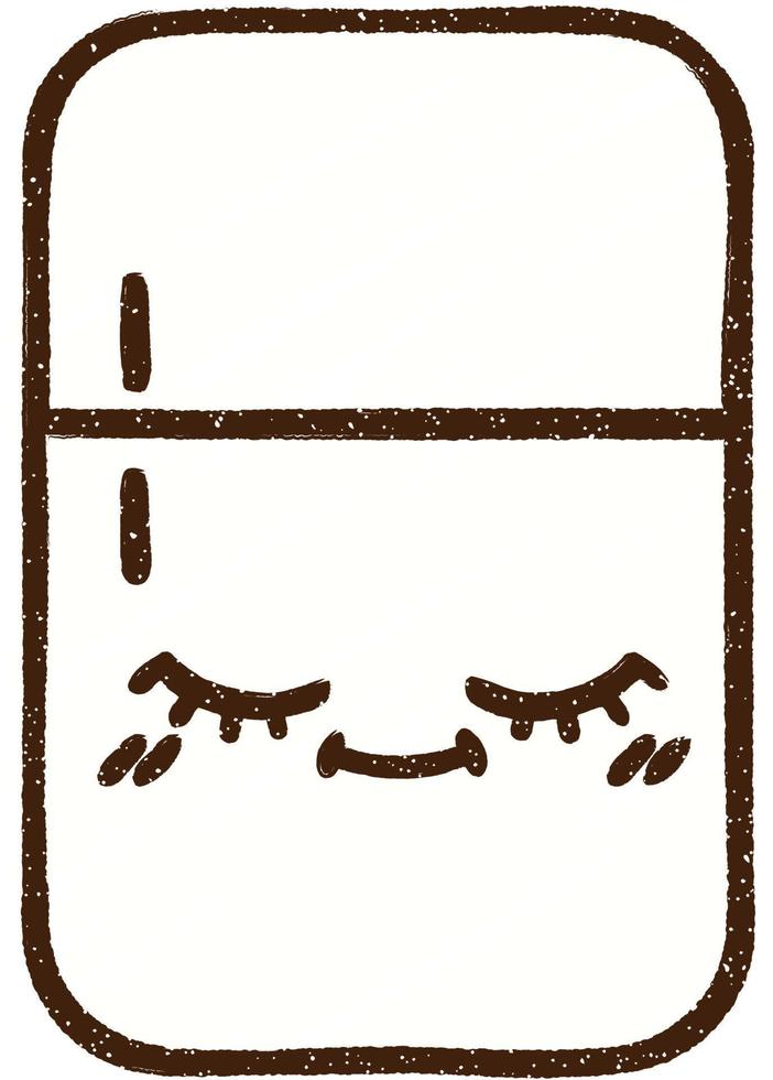 Refrigerator Chalk Drawing vector