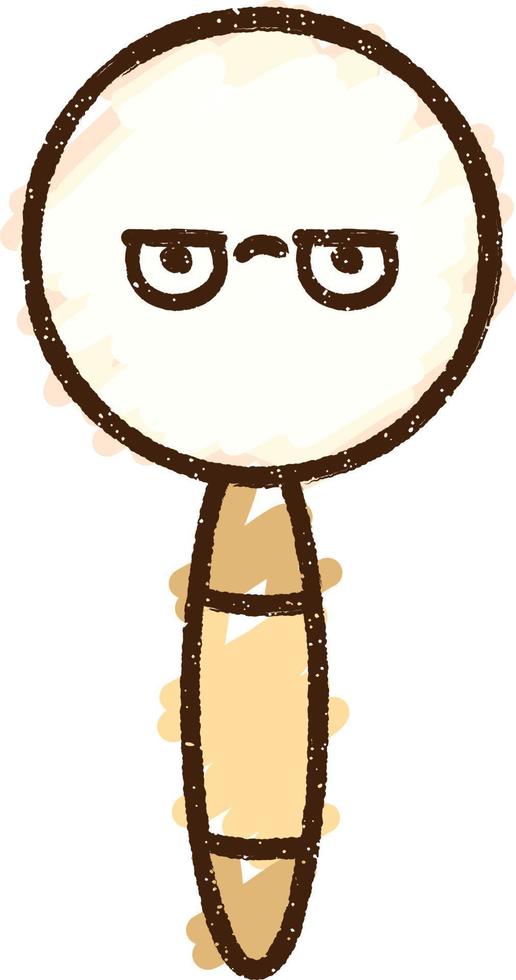 Angry Spyglass Chalk Drawing vector