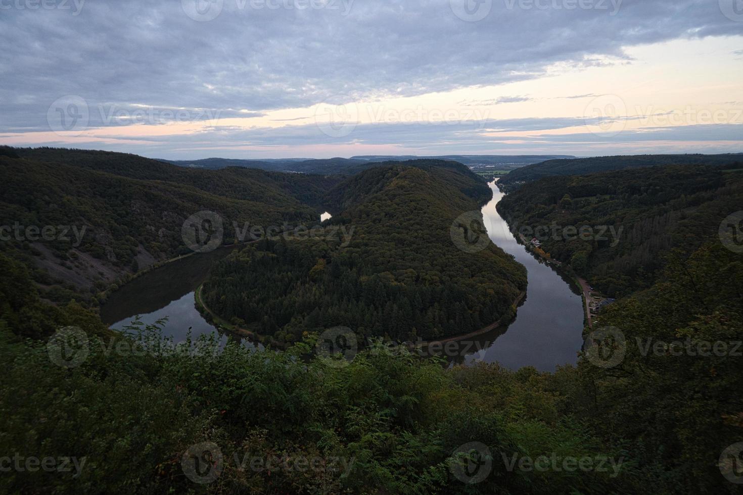 View of the Saar loop in Saarland. photo