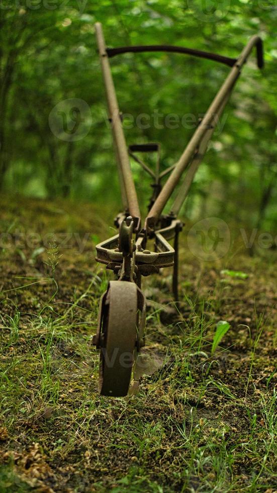 Agricultural tool for digging from the Middle Ages. photo