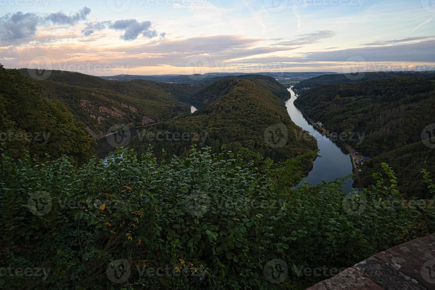 View of the Saar loop in Saarland. photo