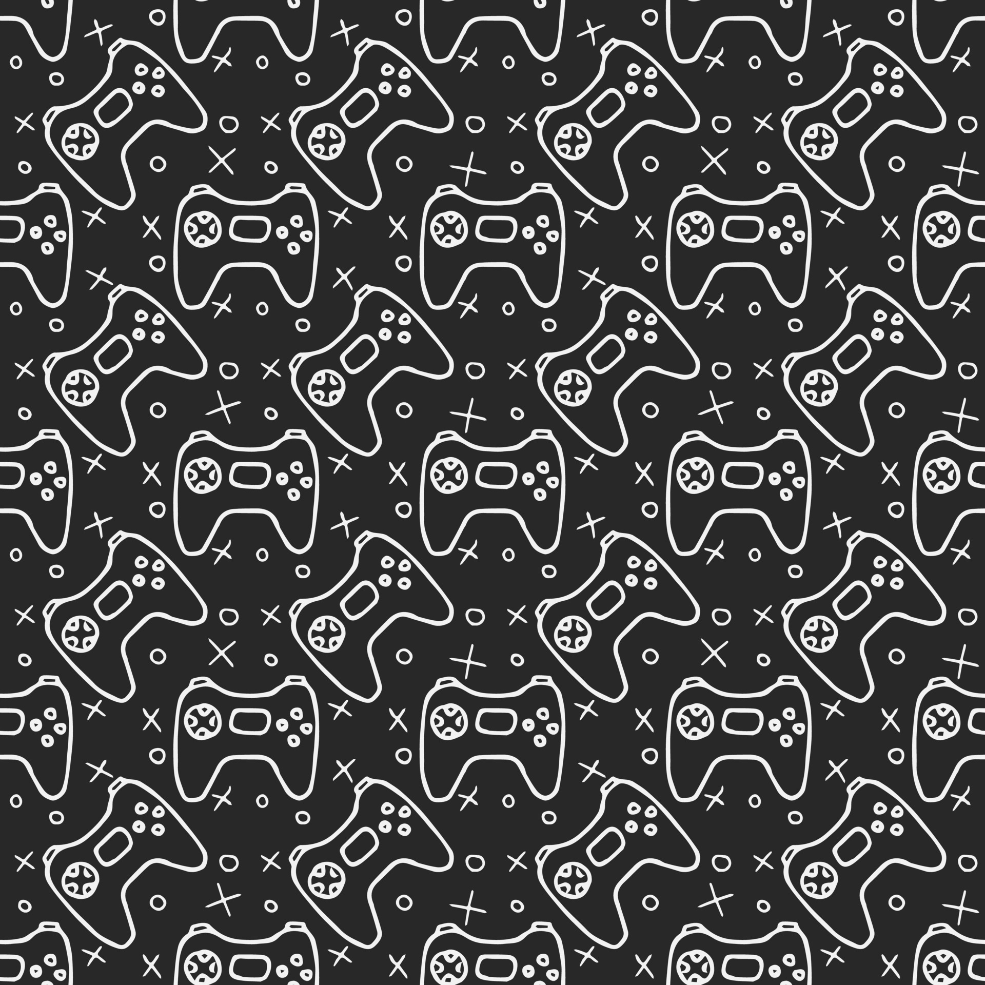 Pattern with gamepad icons. Seamless gaming pattern. 9739083 Vector Art ...