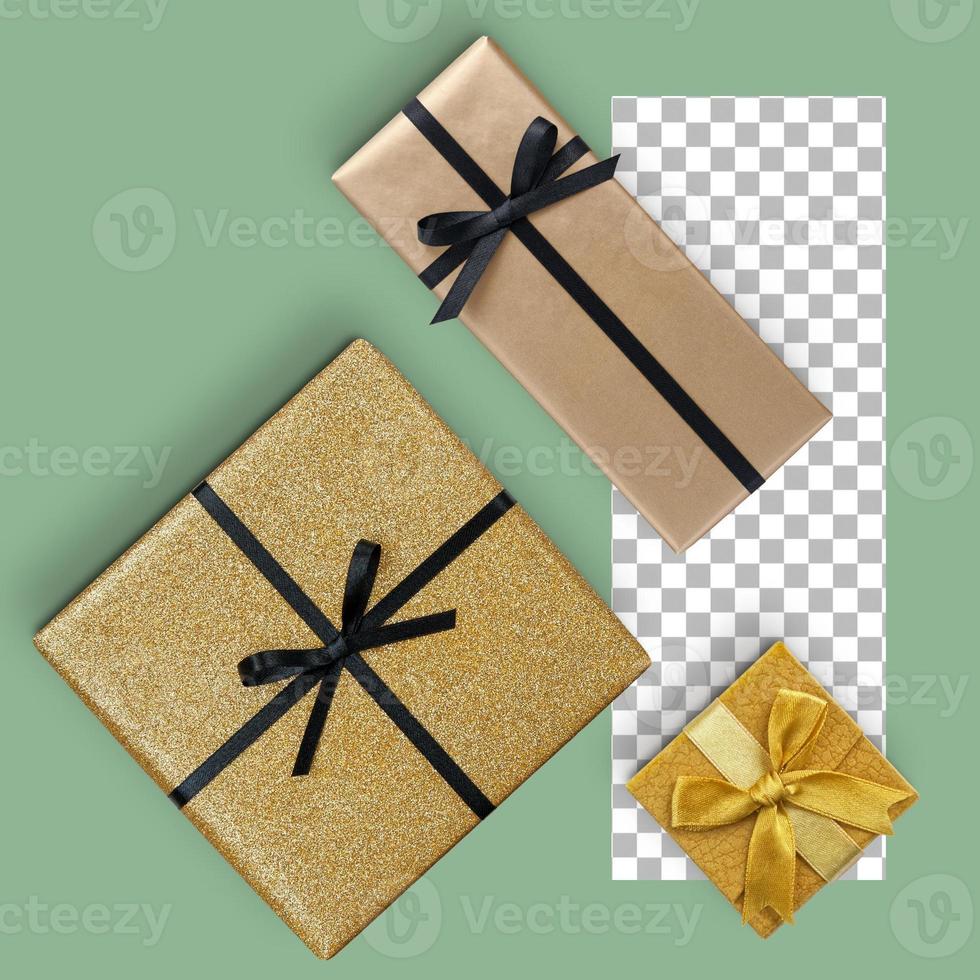 Christmas and New Year holiday set gift boxes photo