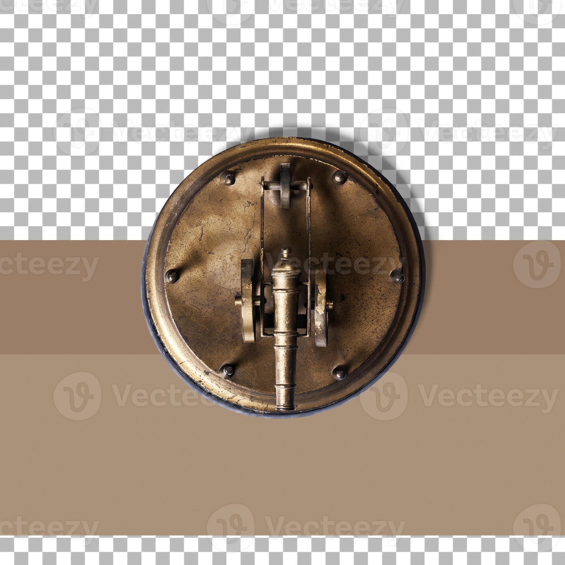 Ancient cannon on wheels isolated close up view 9740597 Stock Photo at