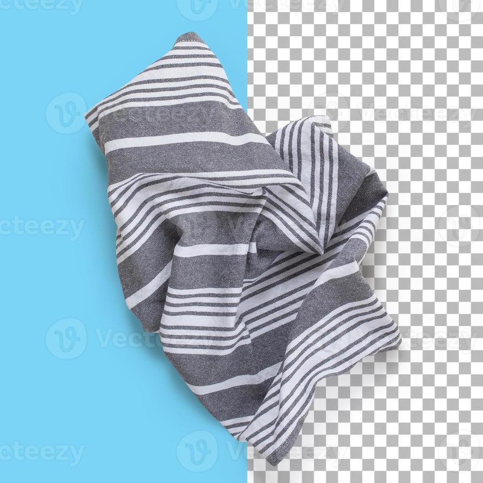 Isolated closeup view of Striped napkin. photo