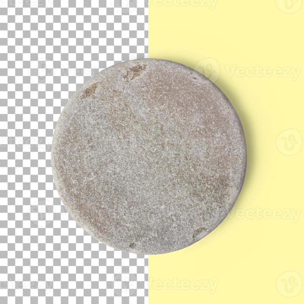 Isolated closeup view of stone coaster photo