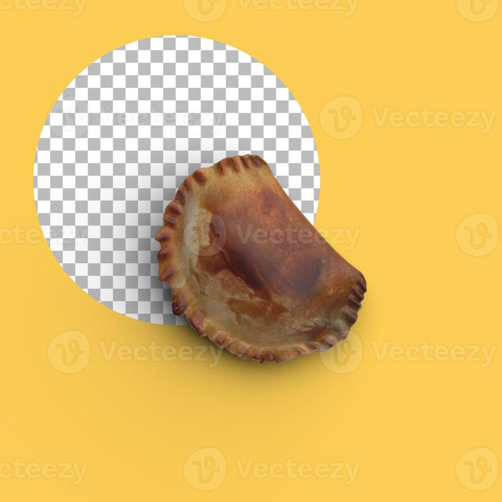 Close up view patty shell isolated photo