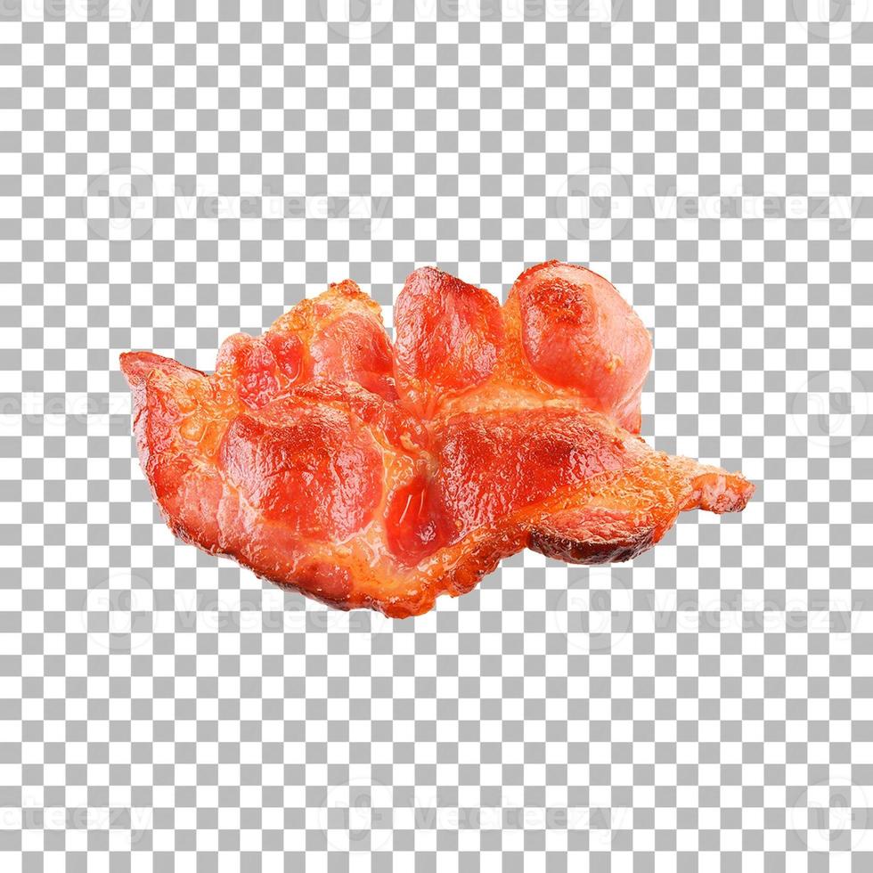 Isolated hot bacon over transparency photo