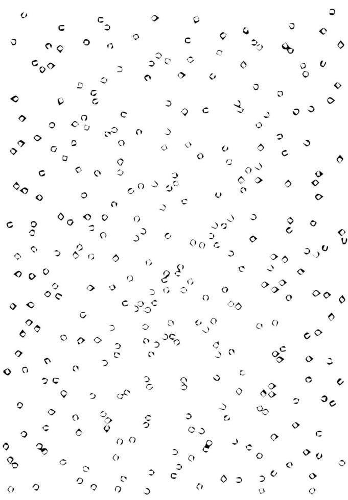 incluso textura vectorial con pequeñas formas abstractas angulares dispersas como corsé. negro sobre blanco vector