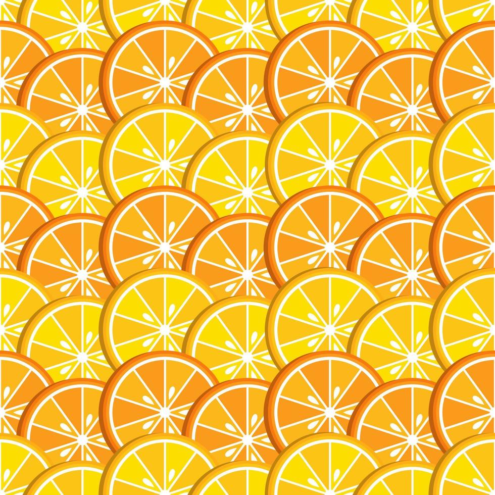 fondo con rodajas de cítricos, limón y naranja. composición brillante de frutas. bueno para la marca, la decoración del paquete de alimentos, el diseño de la cubierta, la impresión decorativa, el fondo. vector