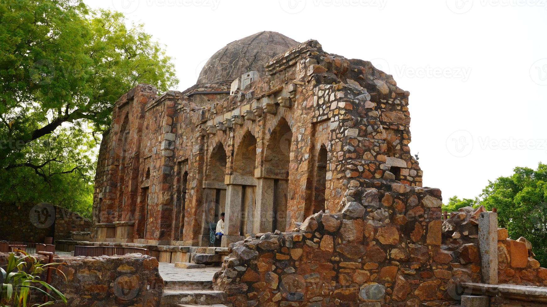 Delhi hauz khas complex General view of Firoz Shah's Tomb, photo