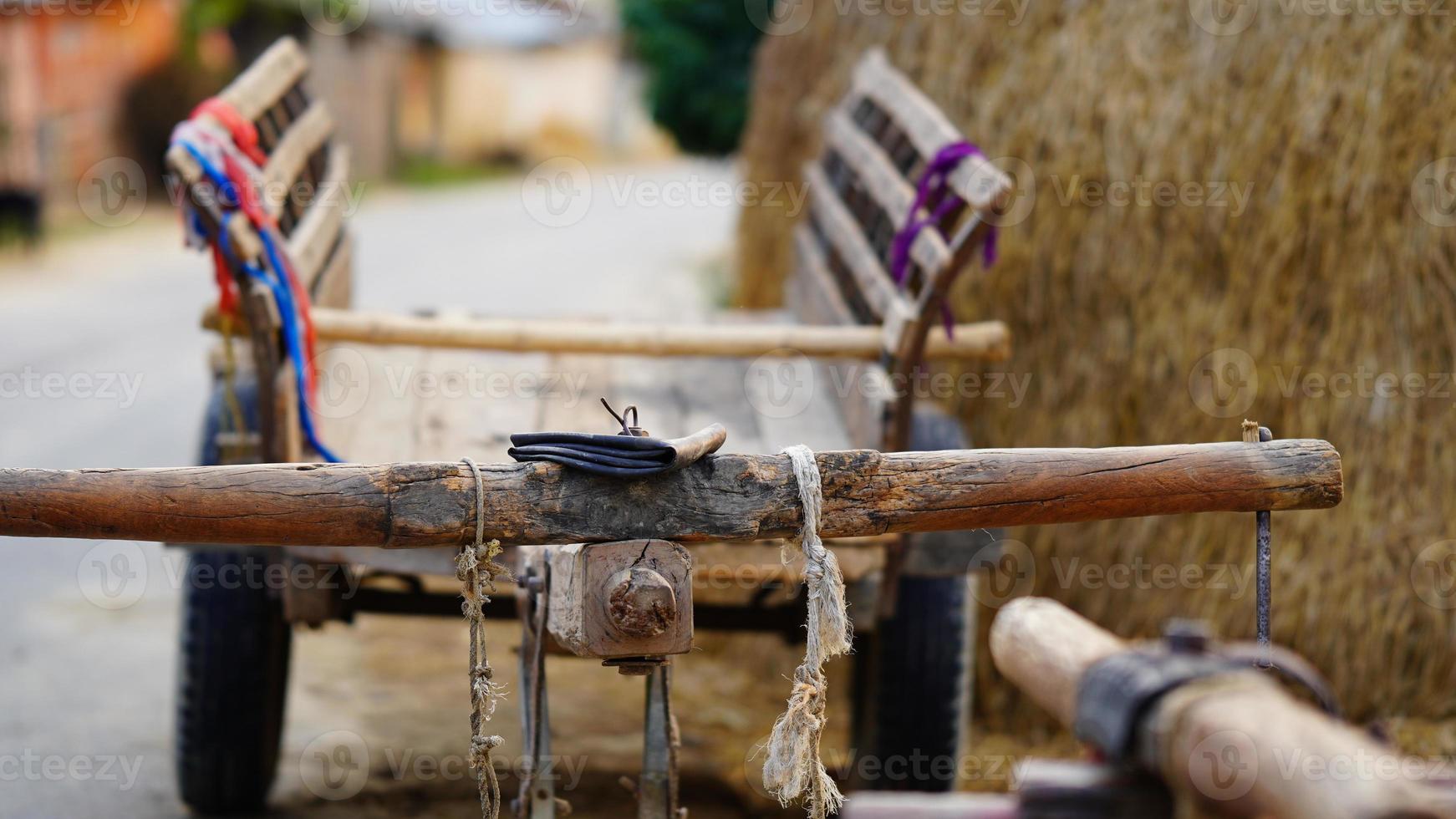 bullock cart in the village image selective focus photo