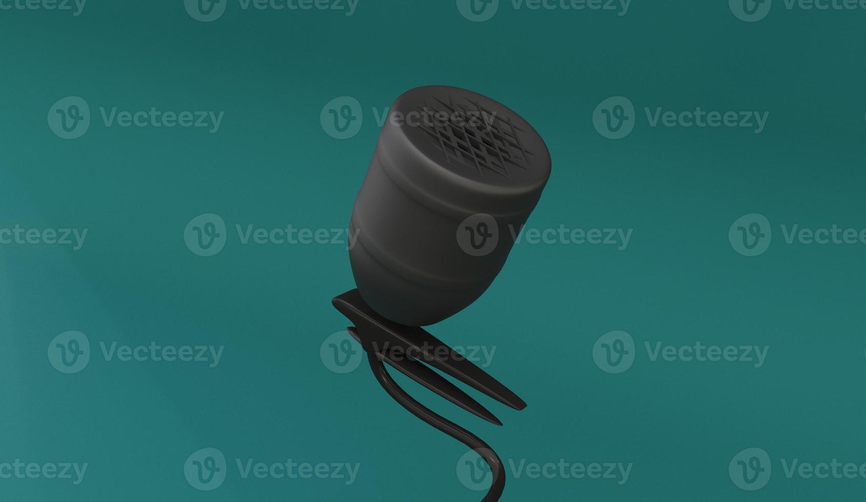 collar mic closeup view 3D Rendering image HD photo