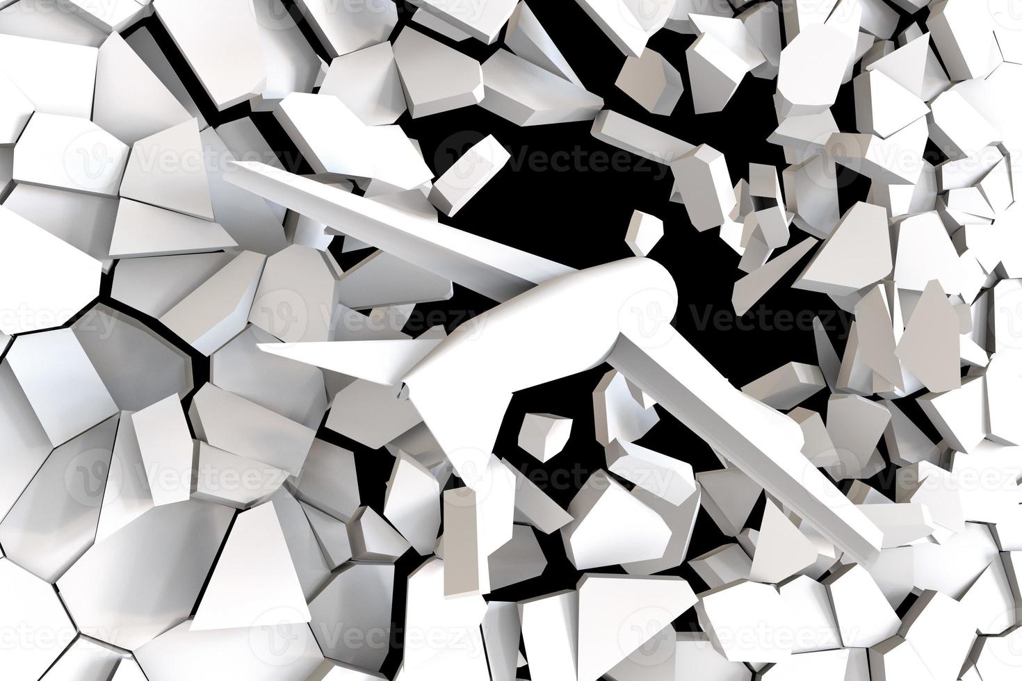 plane crash 3D Rendering image HD photo