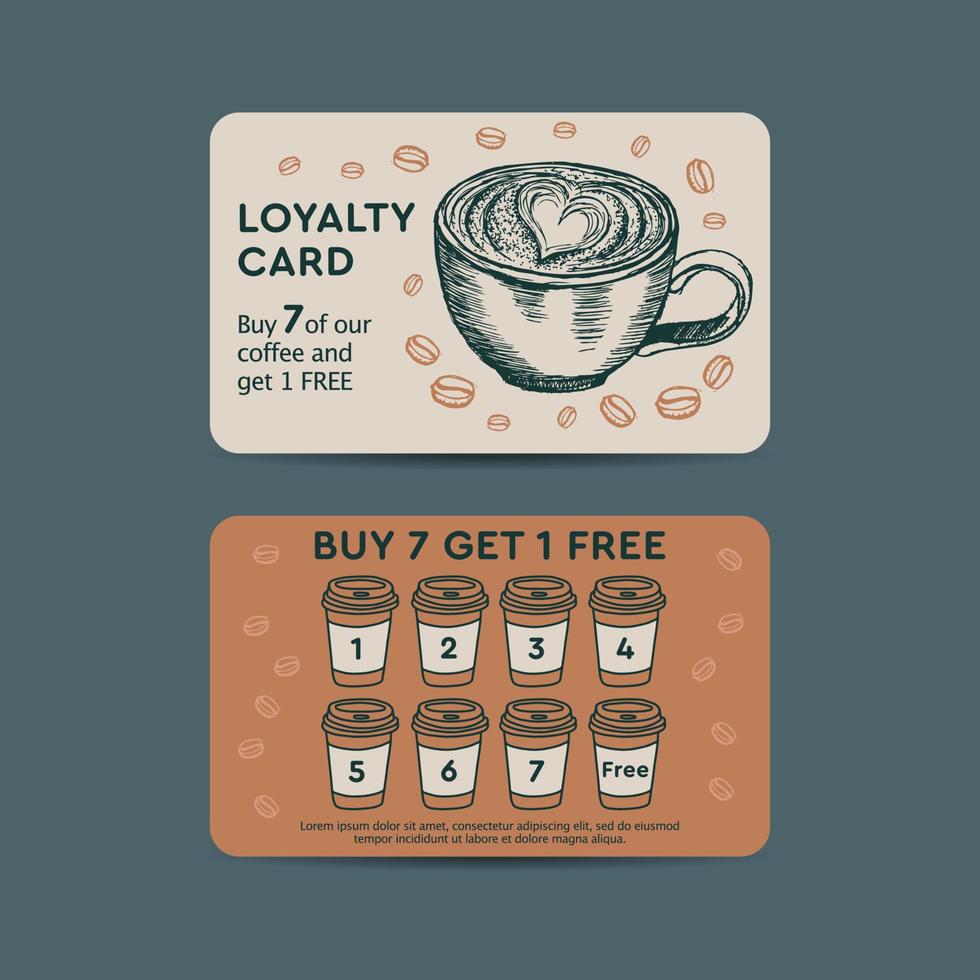 Bonus card hand drawn style, vector. vector