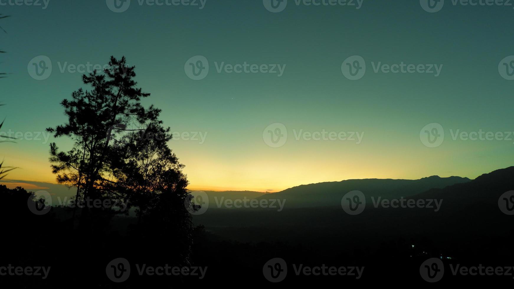 sunrise in the mountains of Aceh photo