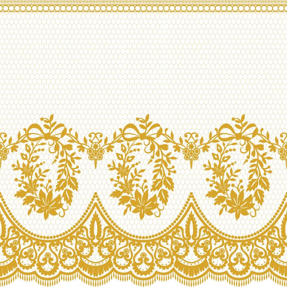 patrón sin costuras de encaje antiguo, flores ornamentales. textura vectorial vector