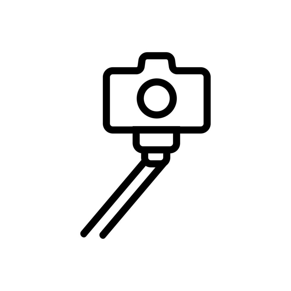 selfie stick for phone icon vector outline illustration