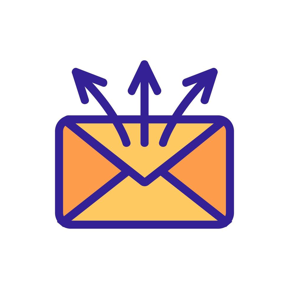 sending a message icon vector. Isolated contour symbol illustration vector