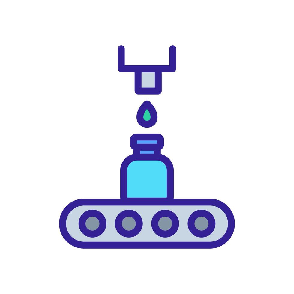 conveyor spill in jar icon vector outline illustration