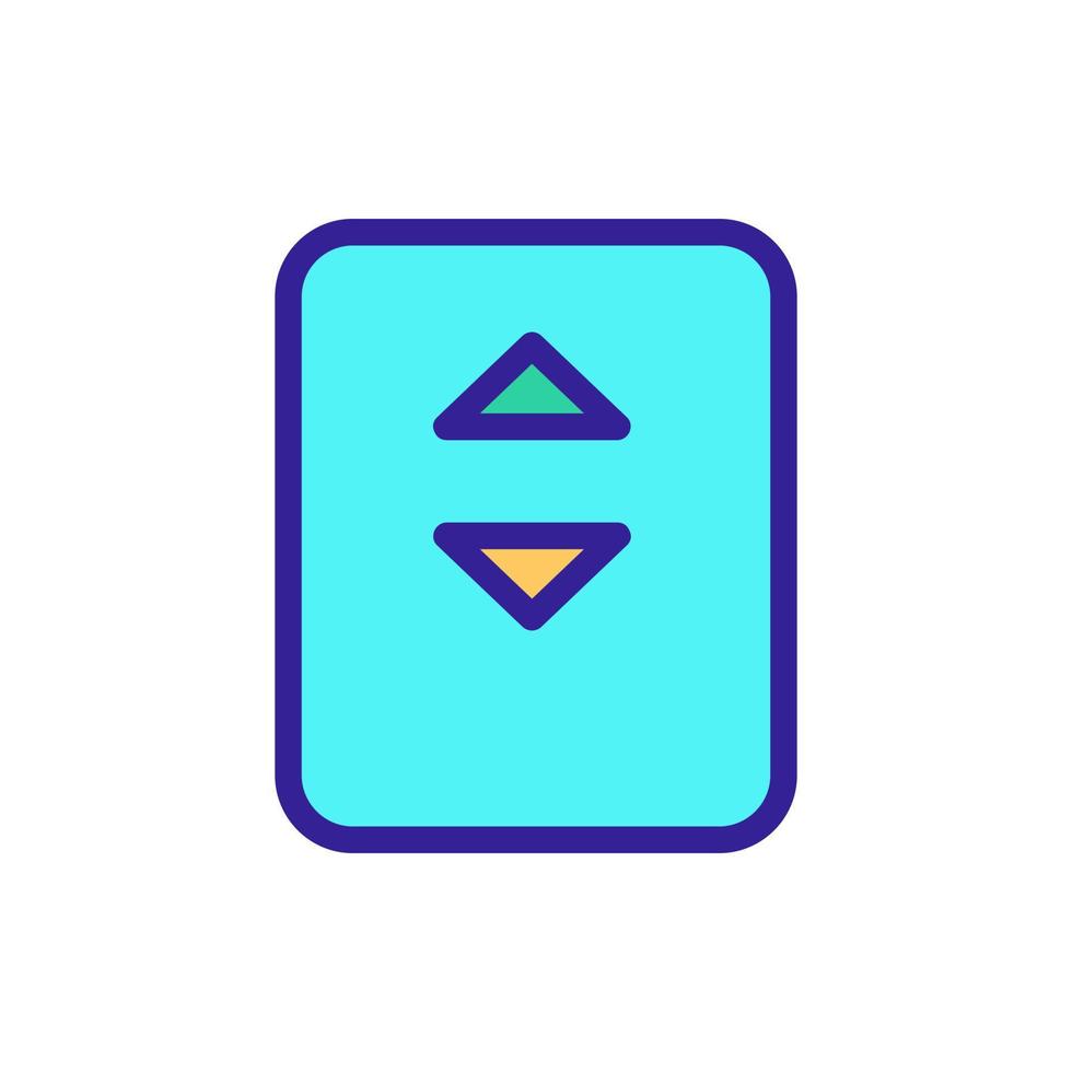 Scroll the screen icon vector. Isolated contour symbol illustration vector