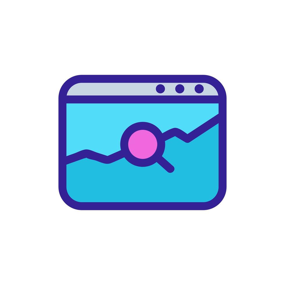 Search for information in the vector icon folder. Isolated contour symbol illustration