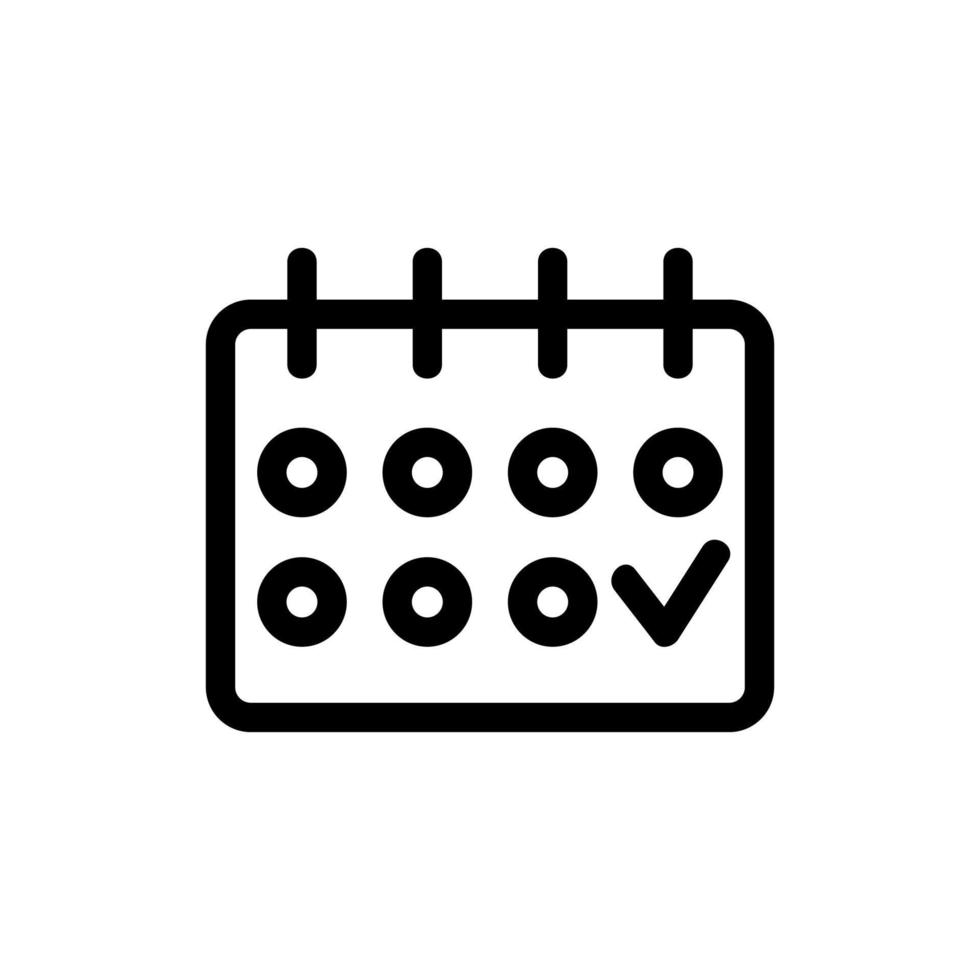 Calendar event is an icon vector. Isolated contour symbol illustration vector