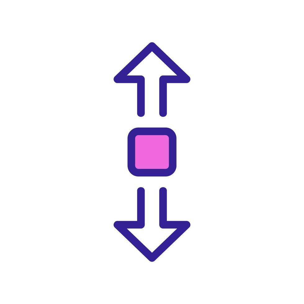 Scroll the screen icon vector. Isolated contour symbol illustration vector