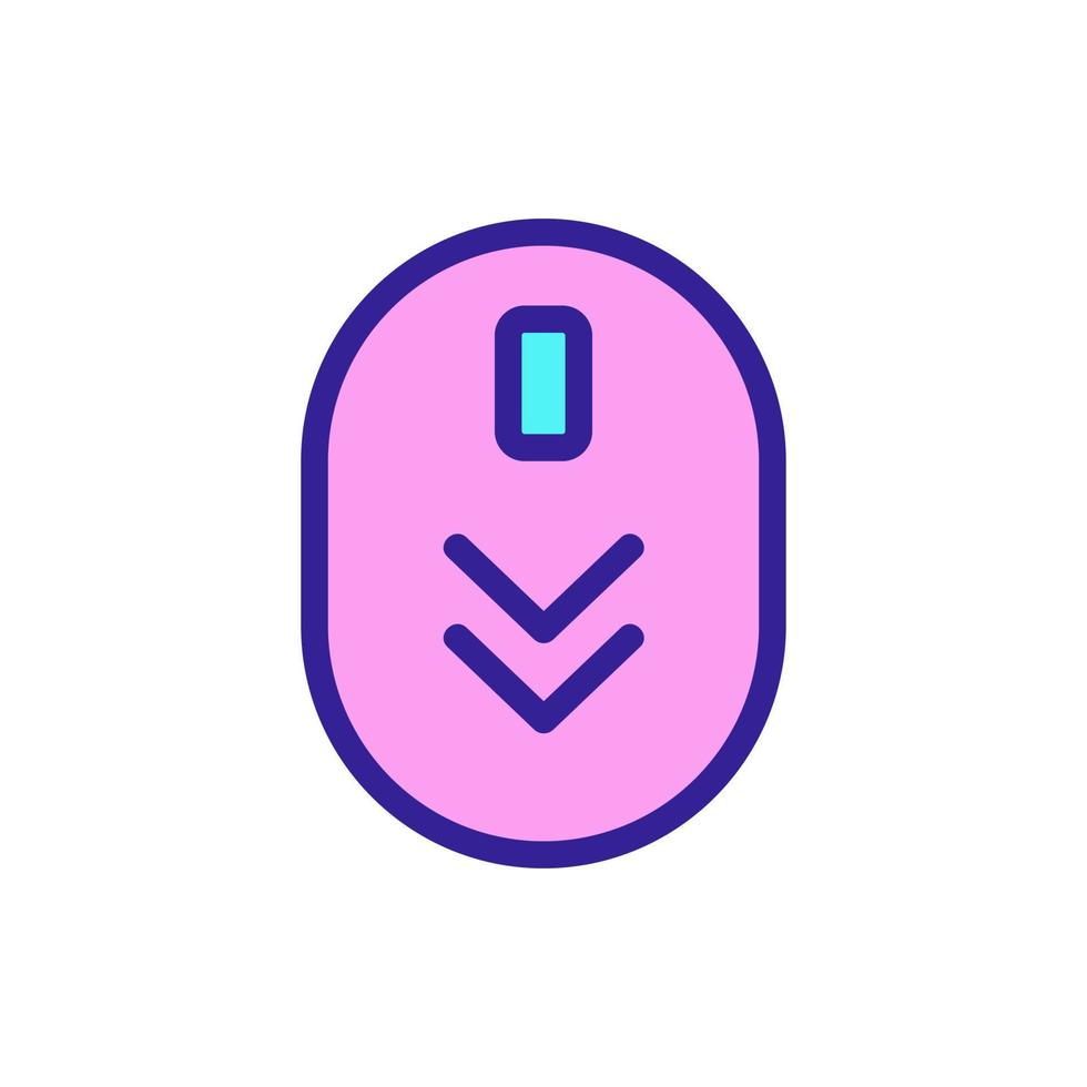 Scroll the screen icon vector. Isolated contour symbol illustration vector