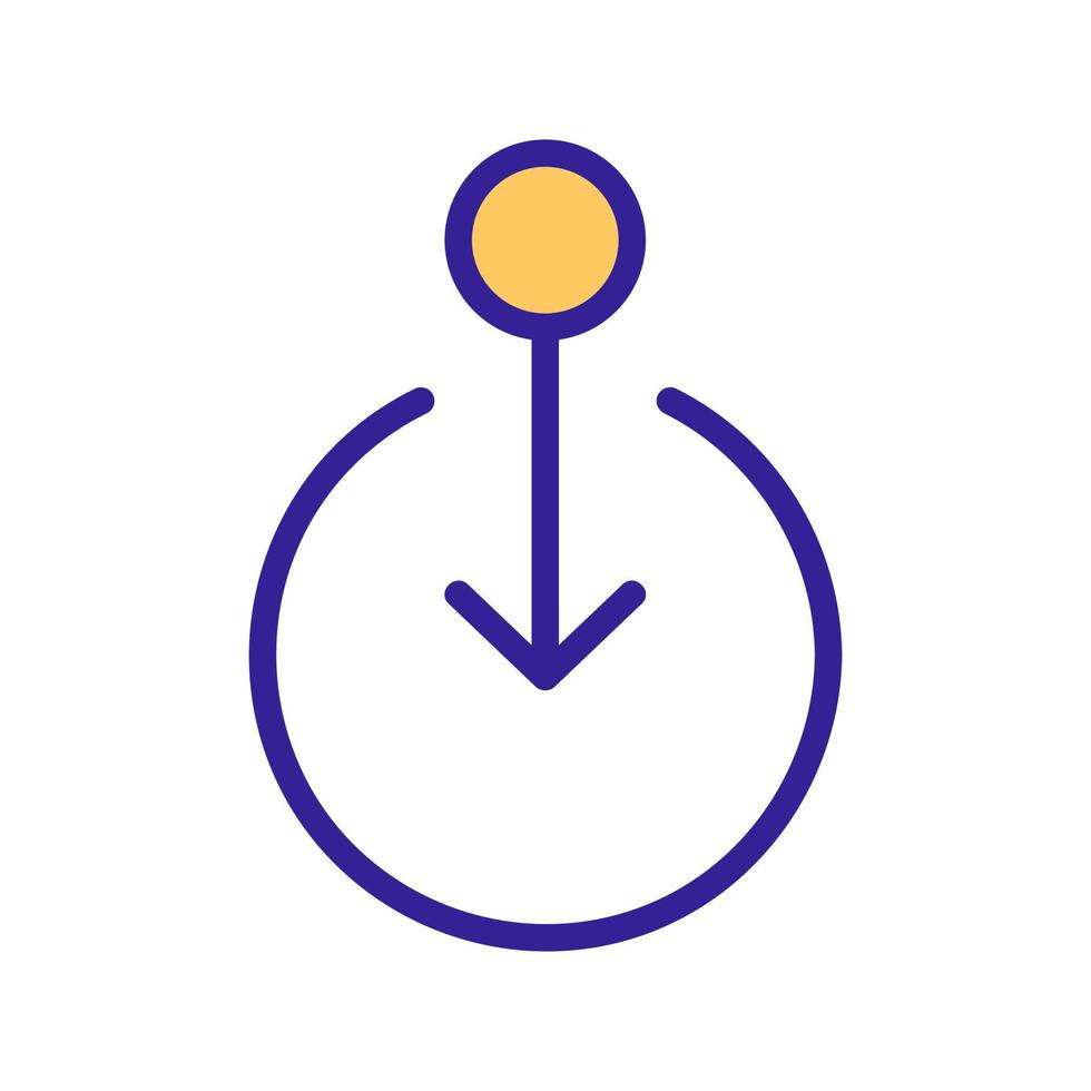 Scroll the screen icon vector. Isolated contour symbol illustration vector