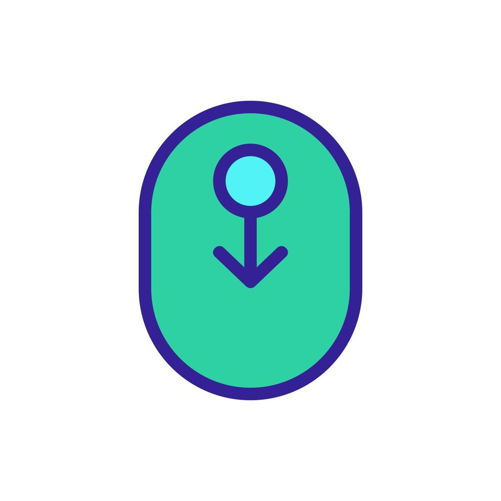 Scroll the screen icon vector. Isolated contour symbol illustration vector