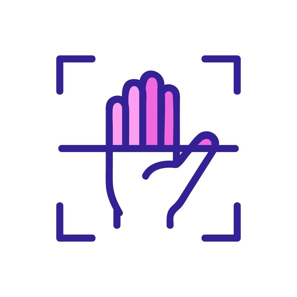 Scanner palm icon vector. Isolated contour symbol illustration vector